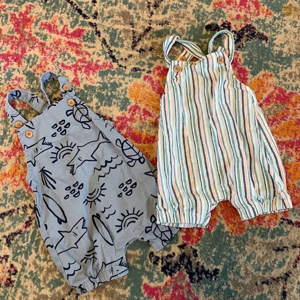 CARTERS Boy Rompers 3-6 Months (Bundle of TWO)